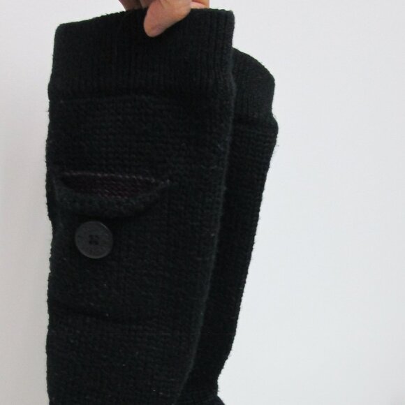 UGG Womens Classic Cardy Knit Knee High Boots/Shoes Black Size 8 - Picture 2 of 7